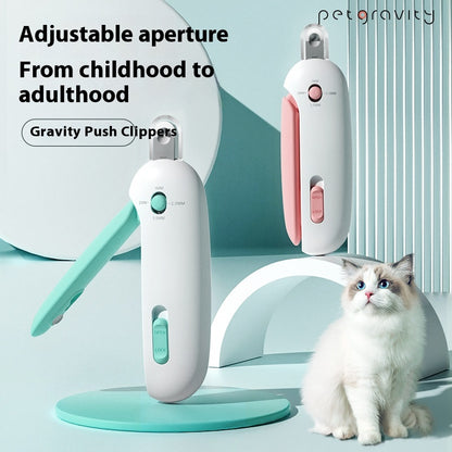Pets Nail Scissors With Gravity Push Scissors