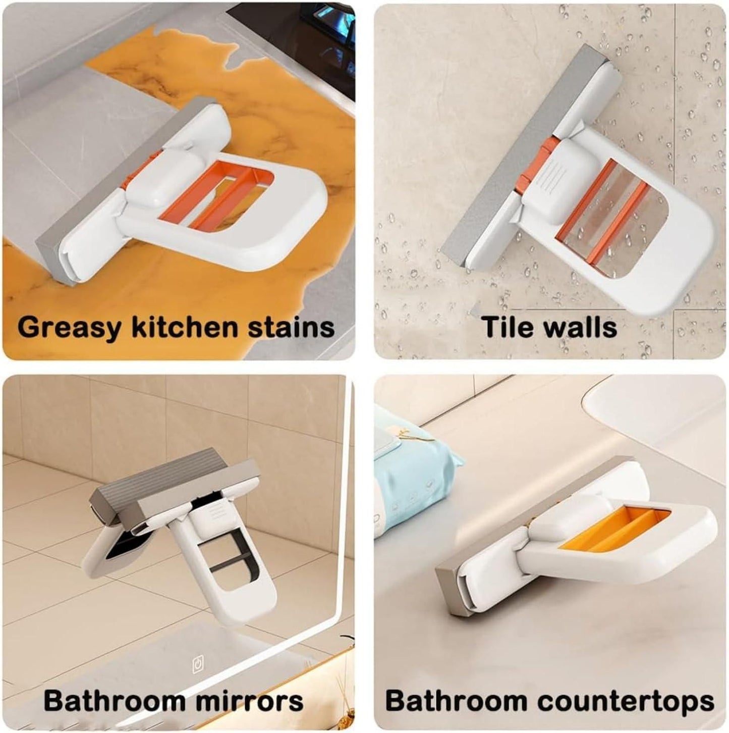 Mini Foldable Desktop Mop – Self-Squeeze & Compact Cleaner